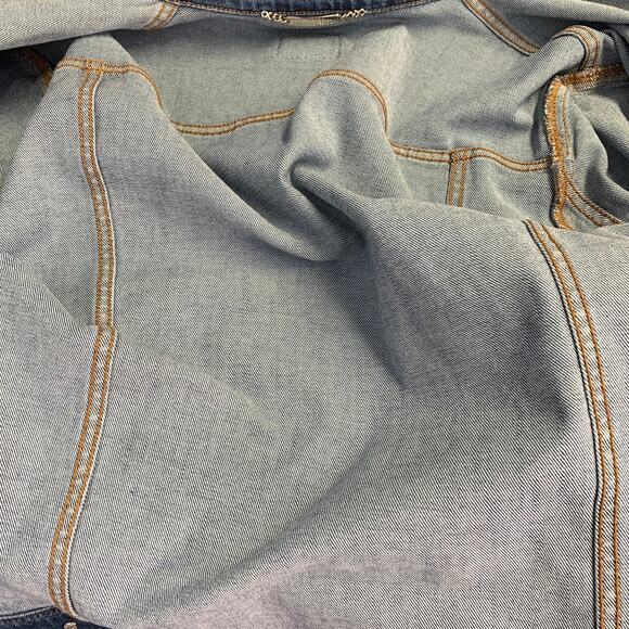 DOLCE & GABBANA Size L Blue Cotton Blend Denim Trucker Jacket - Picture 6 of 8